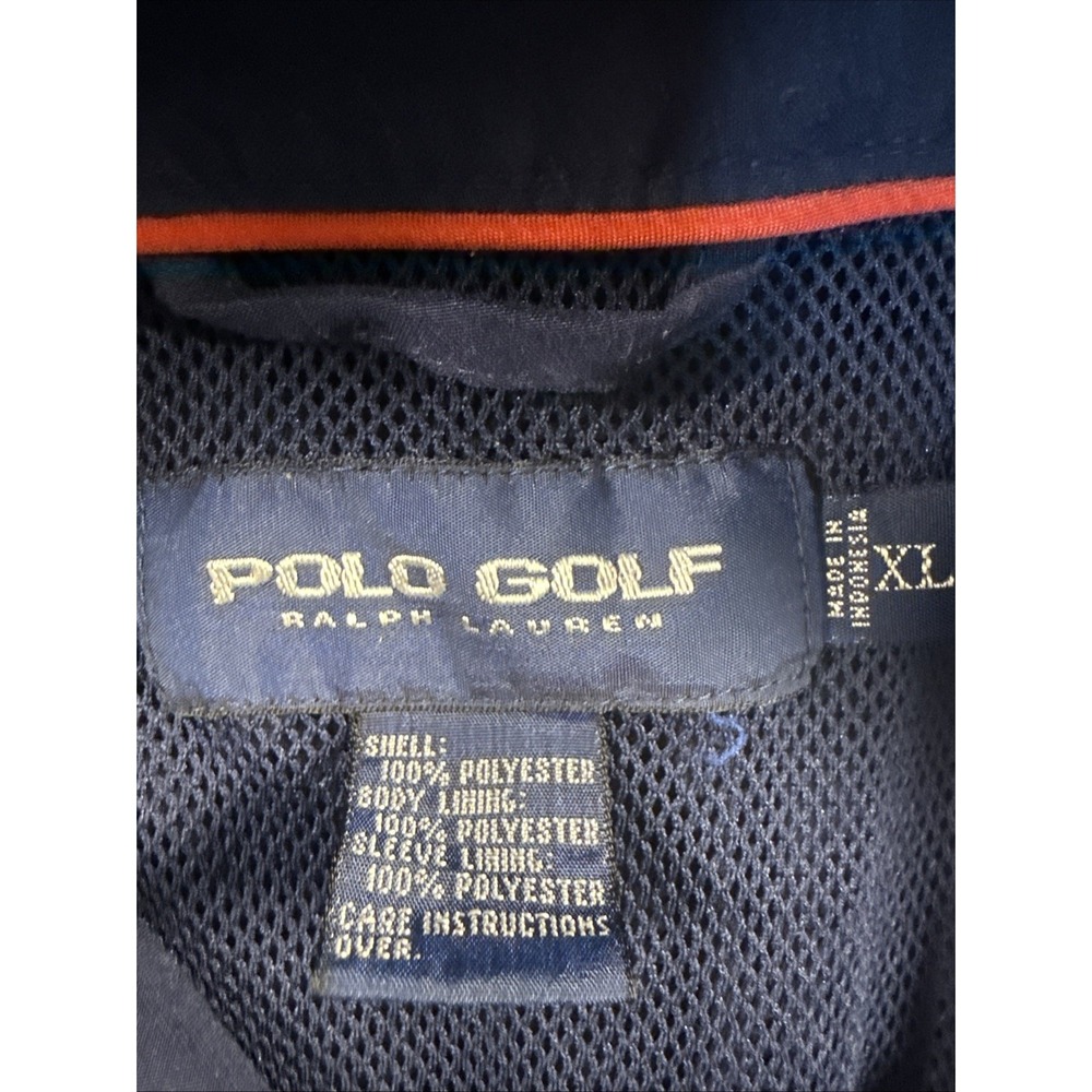 Ralph Lauren Polo Golf 1/4 Zip Waterproof Pullover Rain Navy Blue Jacket Mens XL